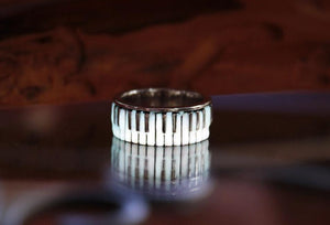 Piano Ring Glow in the Dark / Music Ring / Sterling Silver 925 / Notes Ring /