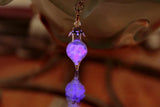 Glass Pendant Glow in the Dark / Tear Drop Glass Pendant /