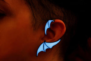 Dragon Ear cuff Glow in the Dark / Dragon wing / Pierced Earring /