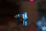 Princess Silver Ring / Glow in the Dark / Cubic Zirconia Ring / Sterling Silver 925 Ring /