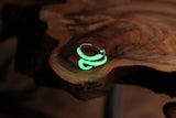 Snake Toe Ring / Glow in the Dark / Sterling Silver 925 / Midi Ring / Adjustable Ring /