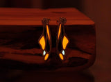 Butterfly wings Earrings / Glow in the Dark / Matt Sterling Silver 925 Earrings