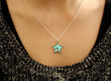 Fairy in Star Pendant / Glow in the Dark / Star Necklace / Fairy Necklace/