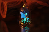 Fairy Pendant Glow in the Dark / Fairy in Glass Dome / GLOW in the DARK / Fantasy Necklace /
