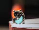 Fox Bookmark Glow in the Dark/ Animal Bookmark / Silver Fox /