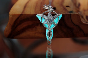 Angel necklace Glow in the Dark / Sterling Silver 925 Pendant / Angel Pendant / Elfic Pendant /