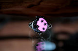 Poison Ring Glow in the Dark / Moon Stars Ring / Glow in the Dark / Sterling Silver 925 Ring /