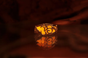 OM Ring Glow in the Dark / Sterling Silver 925 Ring / Mediation Ring / Zen Ring / Mantra Ring /