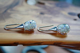 Glass Drop shape Earrings / Glow in the Dark / Glass Bubble Earrings /