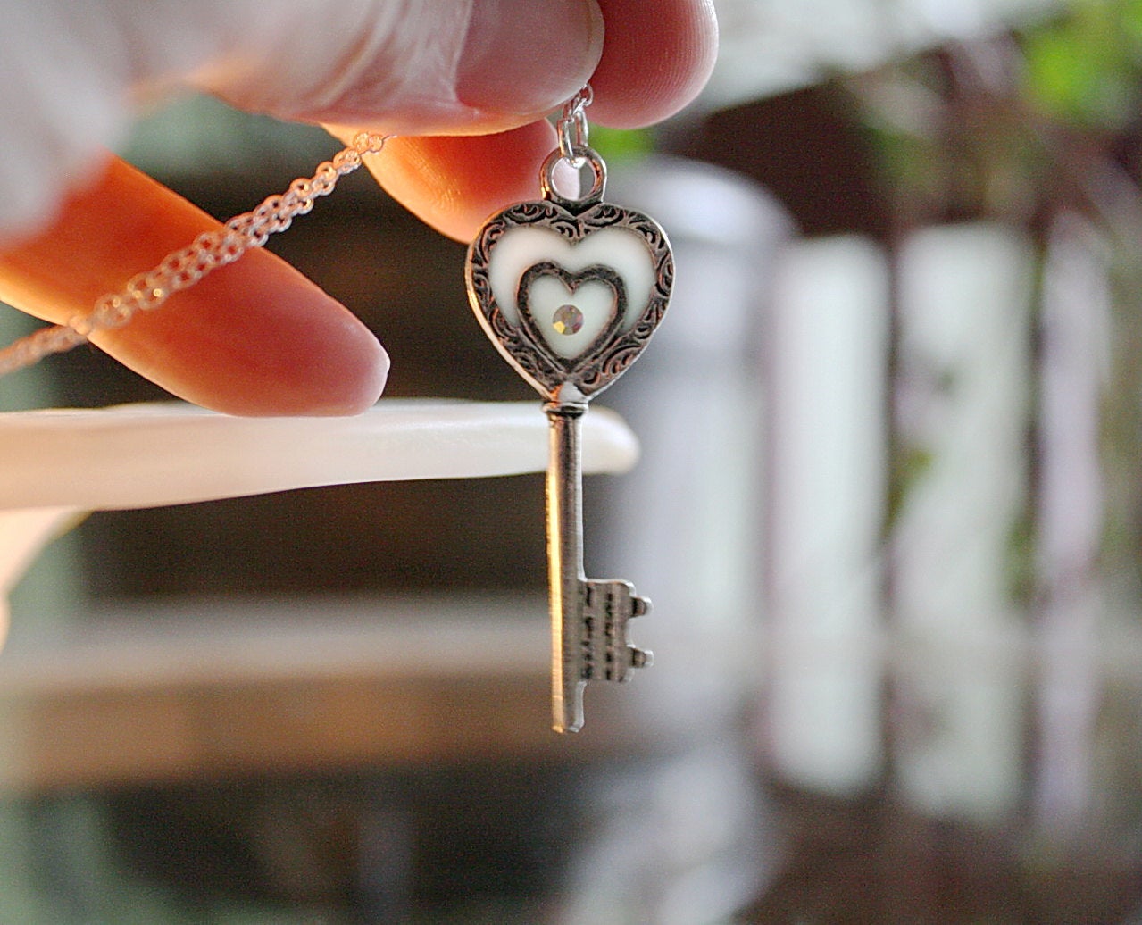 LAELIUS Antiques – Victorian Heart Padlock & Key Necklace