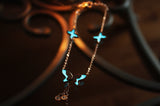 Butterfly Anklet Glow in the Dark / Stainless Steel Rose Gold / Silver /