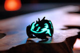 Black Dragon Ring Glow in the Dark /  Stainless Steel Ring /
