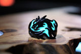 Black Dragon Ring Glow in the Dark /  Stainless Steel Ring /