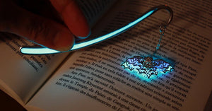 Bat Bookmark Glow in the Dark / Silver Bat Bookmark / Luminous Bookmark / Gold Bookmark /