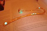 Gold Lotus flower Bookmark / Glow in the Dark / Silver Flower Bookmark /
