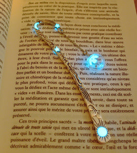 Mustard Seed Bookmark Glow in the Dark / Glass Bubble Bookmark /