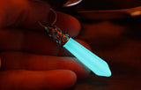 Atlantis Crystal Necklace / Glow in the Dark / Real Crystal Pendant / Healing point /