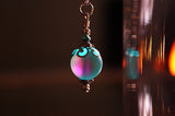 Aura Quartz Necklace / Glow in the Dark / Aura Quartz Matte pendant / Aqua Blue Quartz /